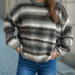 Gradient Round Neck Dropped Shoulder Sweater