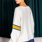 Number 76 Round Neck Long Sleeve Top
