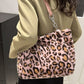 Faux Fur Leopard Shoulder Bag