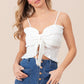 BiBi Ruffled Smocked Ribbon Detail Cami - Brand BiBi