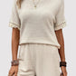 Tassel Round Neck Top and Shorts Set