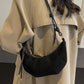 PU Leather Strap Suede Shoulder Bag