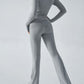 Devine Ruched Long Sleeve Top and Pants Set