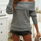 Devine Off-Shoulder Long Sleeve Sweater