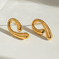 18K Gold-Plated Stainless Steel Geometric Shape Earrings