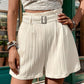 Beautiful Bea Textured High Waist Shorts with Pockets