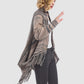 Angel Wings Tassel Striped Open Front Long Sleeve Cardigan