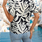 Printed Button Up Short Sleeve Shirt