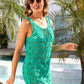 Openwork Tie Neck Cover-Up