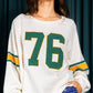 Number 76 Round Neck Long Sleeve Top