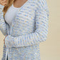 Double Take Full Size Open Front Longline Cardigan