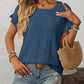 Mandy Eyelet Round Neck Short Sleeve Top