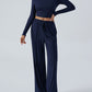 Devine Round Neck Long Sleeve Top and Pants Set