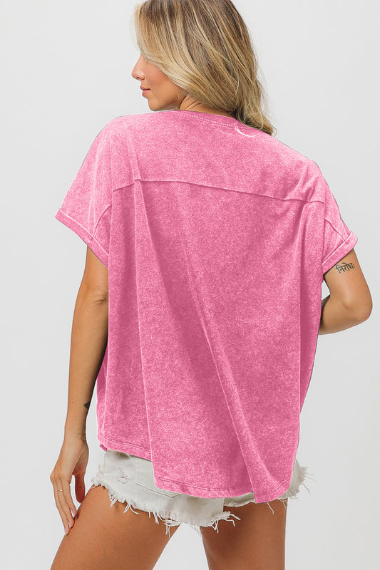 BiBi Sequin Baseball Short Sleeve T-Shirt - Brand BiBi