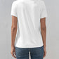 Heart Round Neck Short Sleeve T-Shirt