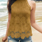 Lace Tied Mock Neck Tank