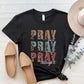 Letter Graphic Round Neck Short Sleeve T-Shirt
