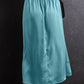 Slit Drawstring Elastic Waist Skirt