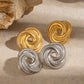 Stainless Steel Volution Stud Earrings