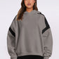 Contrast Dropped Shoulder Long Sleeve Hoodie
