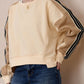 Contrast Round Neck Long Sleeve Sweatshirt