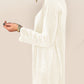 Double Take Wave Contrast Trim V-Neck Zip Up Long Sleeve Mini Dress