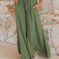 Drawstring Wide Leg Pants with Pockets