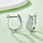 Moissanite 925 Sterling Silver Leaf Huggie Earrings