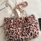 Faux Fur Leopard Shoulder Bag