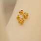 Titanium Steel Flower Stud Earrings
