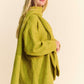 Davi & Dani V-Neck Dropped Shoulder Sweater with Scarf