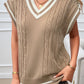 Devine Cable-Knit V-Neck Sweater Vest