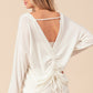 BiBi Waffled Backless Drawstring T-Shirt - Brand BiBi
