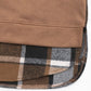 Perfee Drawstring Slit Plaid Long Sleeve Hoodie