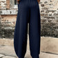 Elastic Waist Pants with Pockets