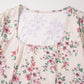 Printed Square Neck Long Sleeve Blouse