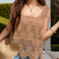 Cutout Wide Strap Cover-Up
