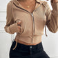 Devine Zip Up Long Sleeve Hooded Outerwear