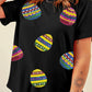 Plus Size Easter Round Neck Short Sleeve T-Shirt