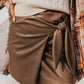 Bowknot Elastic Waist Mini Skirt