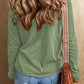 Exposed Seam V-Neck Long Sleeve T-Shirt