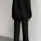 Texture Round Neck Long Sleeve Top and Pants Set