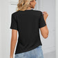 Ruched Hem Detail Crewneck T-Shirt