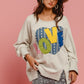 BiBi LOVE Heart Patch Slit French Terry Sweatshirt - Brand BiBi