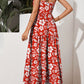 Tiered Printed Square Neck Cami Dress