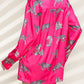 Hot Pink Animal Button Up Shirt and Shorts Set