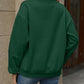 V-Neck Long Sleeve Dropped Shoulder Sweatshirt