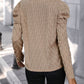 Textured V-Neck Long Sleeve Top