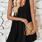 Full Size Plunge Wide Strap Mini Tank Dress