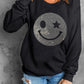 Rhinestone Smile Long Sleeve Sweatshirt